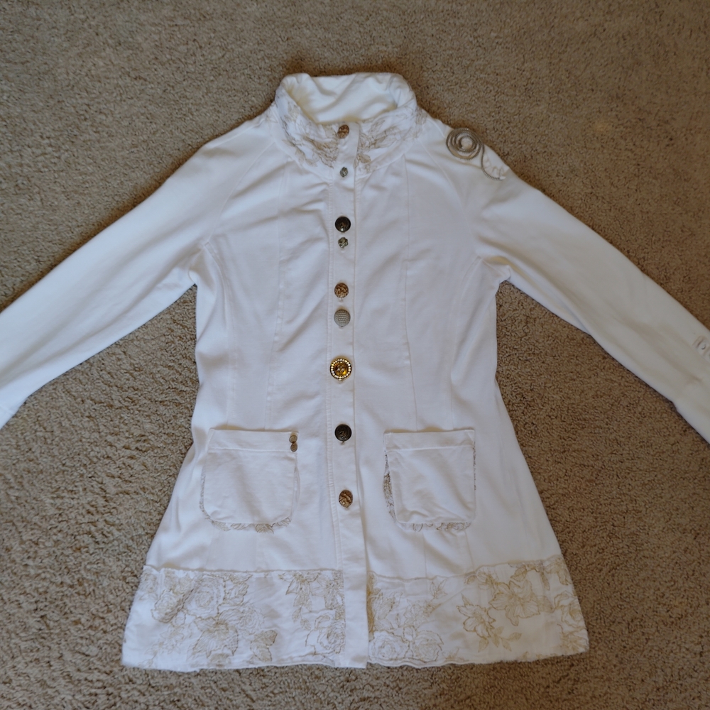 Bottega Cardigan with Gold Buttons